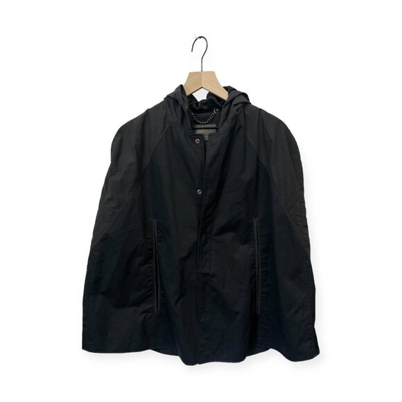 Trapstar Redline Exclusive Hooded Cape Jacket Size S Small Black - Picture 1 of 9